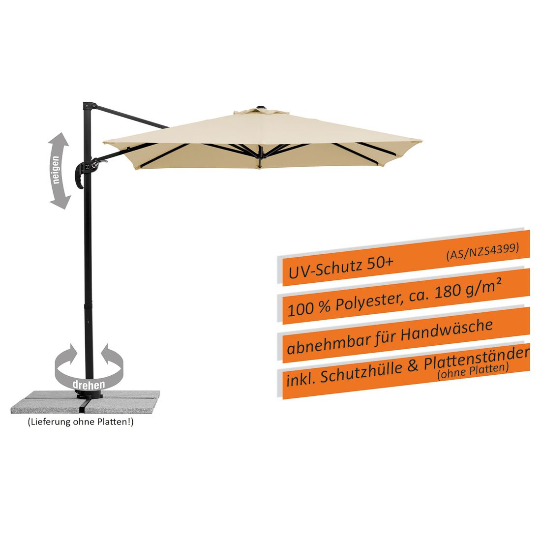 Schneider Rhodos Junior Ampelschirm 230x230cm