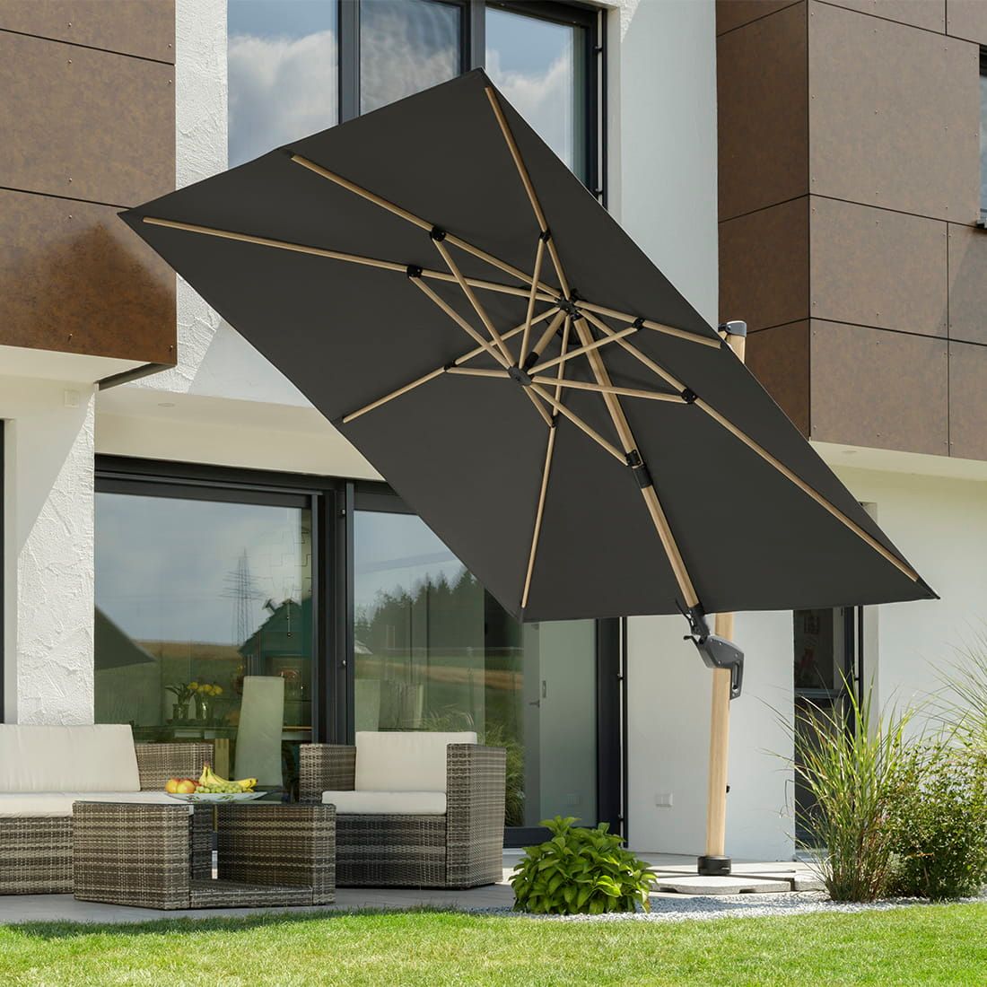 Schneider Rhodos Twist-Woody Ampelschirm 300x300cm