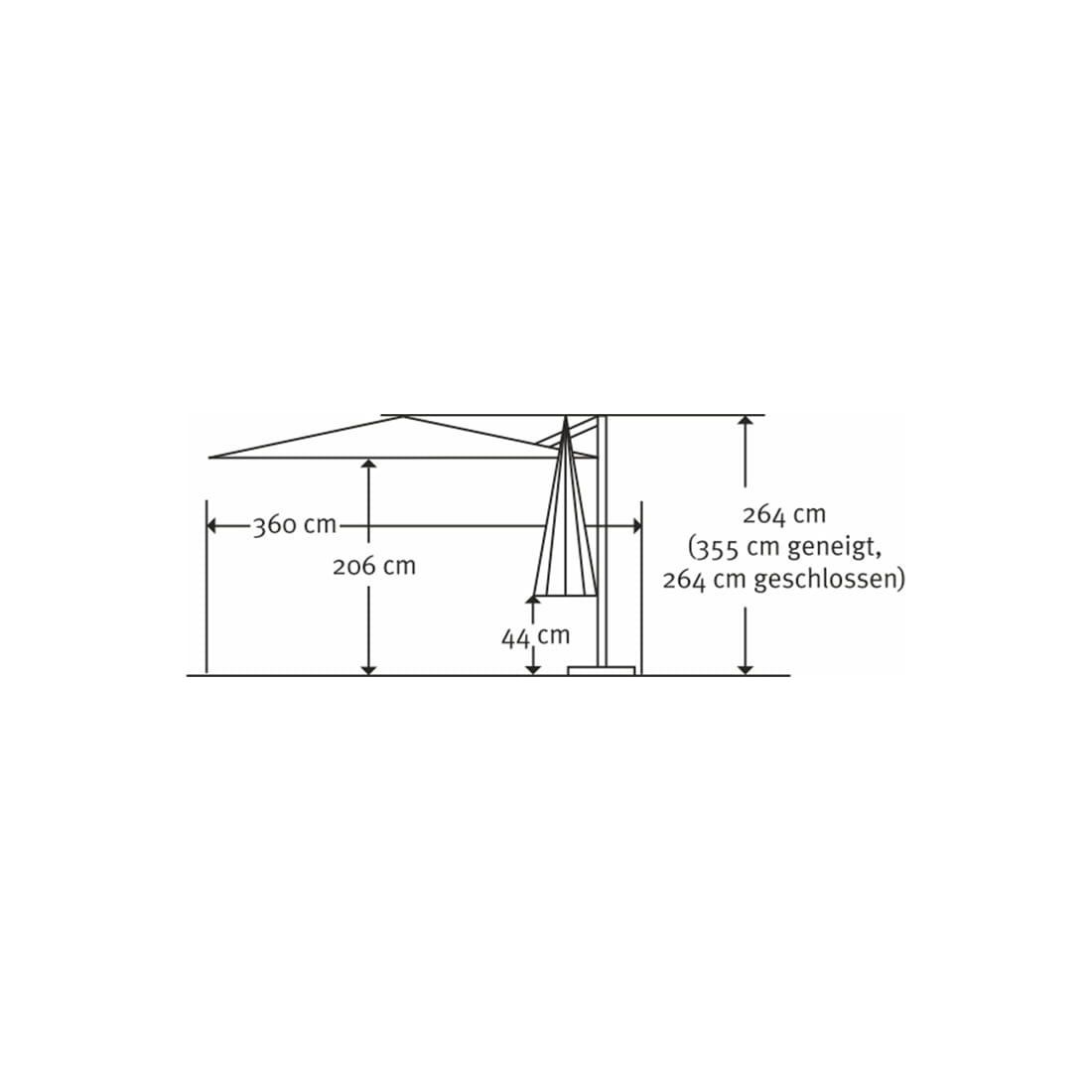 Schneider Rhodos Twist-Woody Ampelschirm 300x300cm