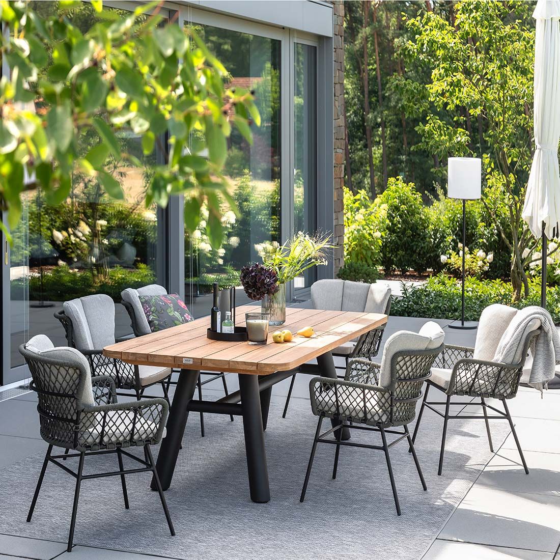 SCHÖNER WOHNEN-Kollektion Benet Gartenmöbel-Set L (6 Plätze) Tisch 220x110cm