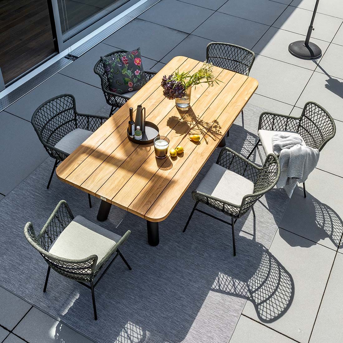 SCHÖNER WOHNEN-Kollektion Benet Gartenmöbel-Set L (6 Plätze) Tisch 220x110cm