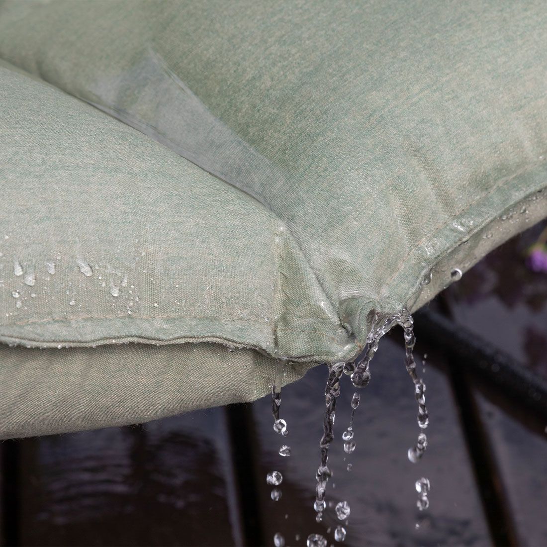 Schöner Wohnen Leska Schaukelstuhl inkl. Hocker Aluminium/Sunbrella
