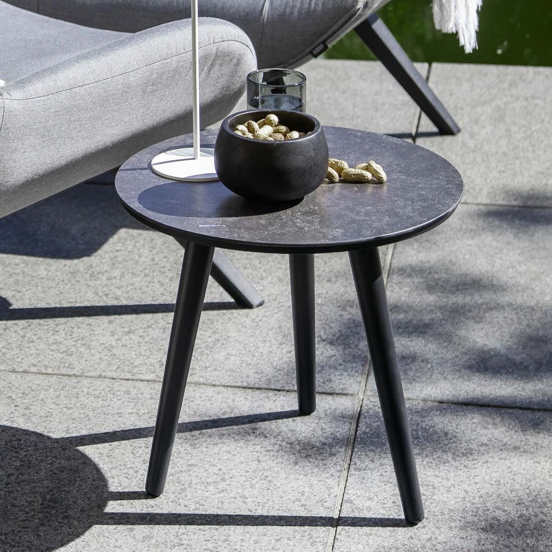 SCHÖNER WOHNEN-Kollektion Texel Gartentisch Ø66cm Aluminium/Glaskeramik