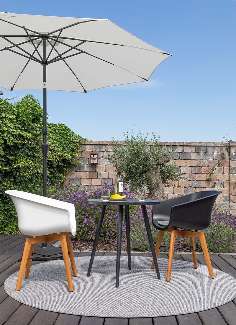 SCHÖNER WOHNEN-Kollektion Texel Gartentisch Ø66cm Aluminium/Glaskeramik