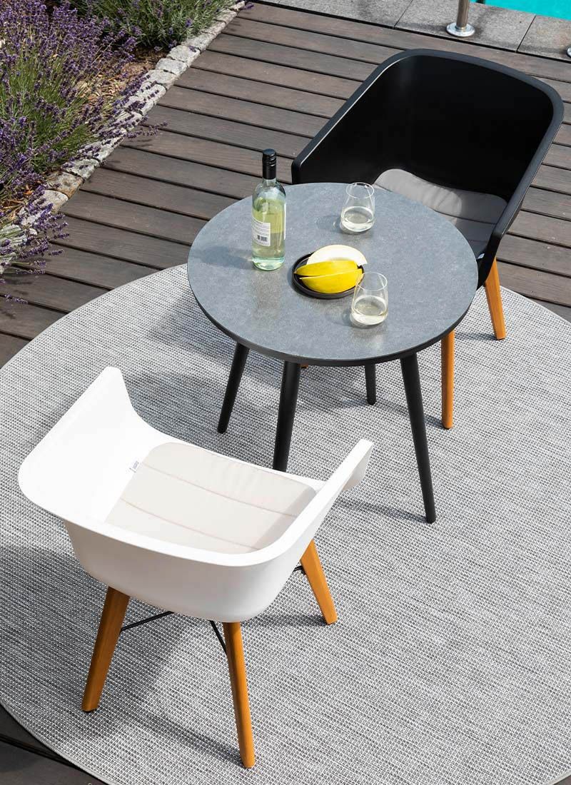 SCHÖNER WOHNEN-Kollektion Texel Gartentisch Ø66cm Aluminium/Glaskeramik