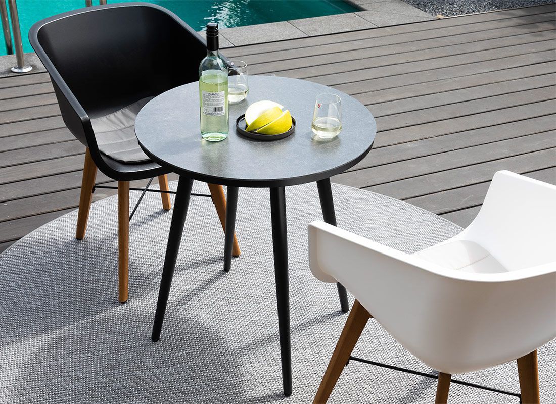 SCHÖNER WOHNEN-Kollektion Texel Gartentisch Ø66cm Aluminium/Glaskeramik