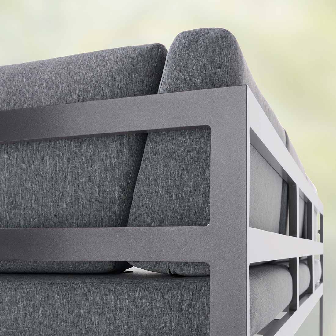 Sieger Adelaide Diningsofa Aluminium/Sunproof