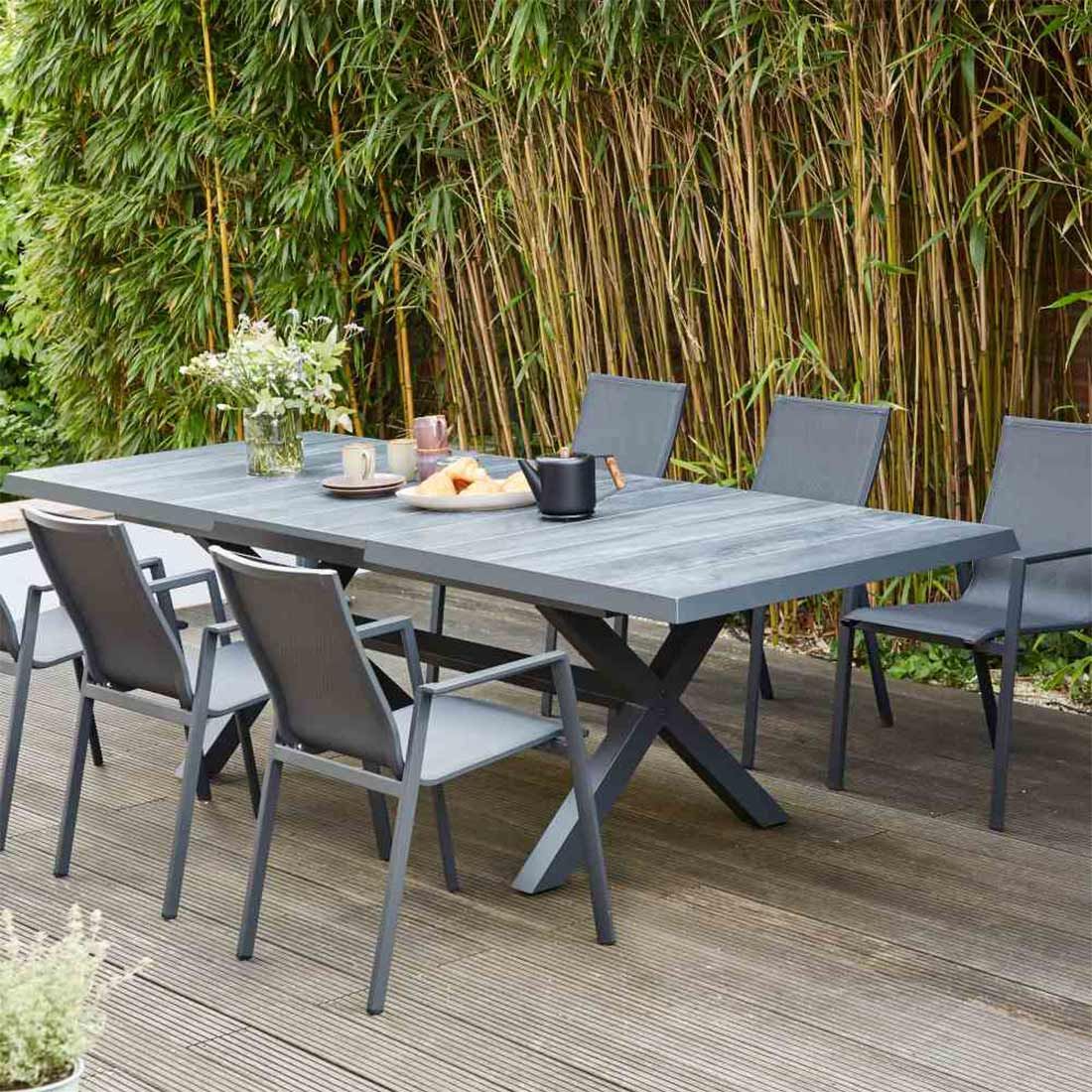 Siena Garden Reno Stapelsessel Aluminium/Ranotex