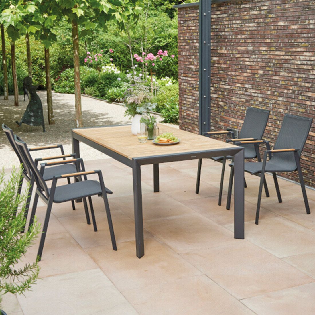 Siena Garden Rondo Stapelsessel Aluminium/Ranotex