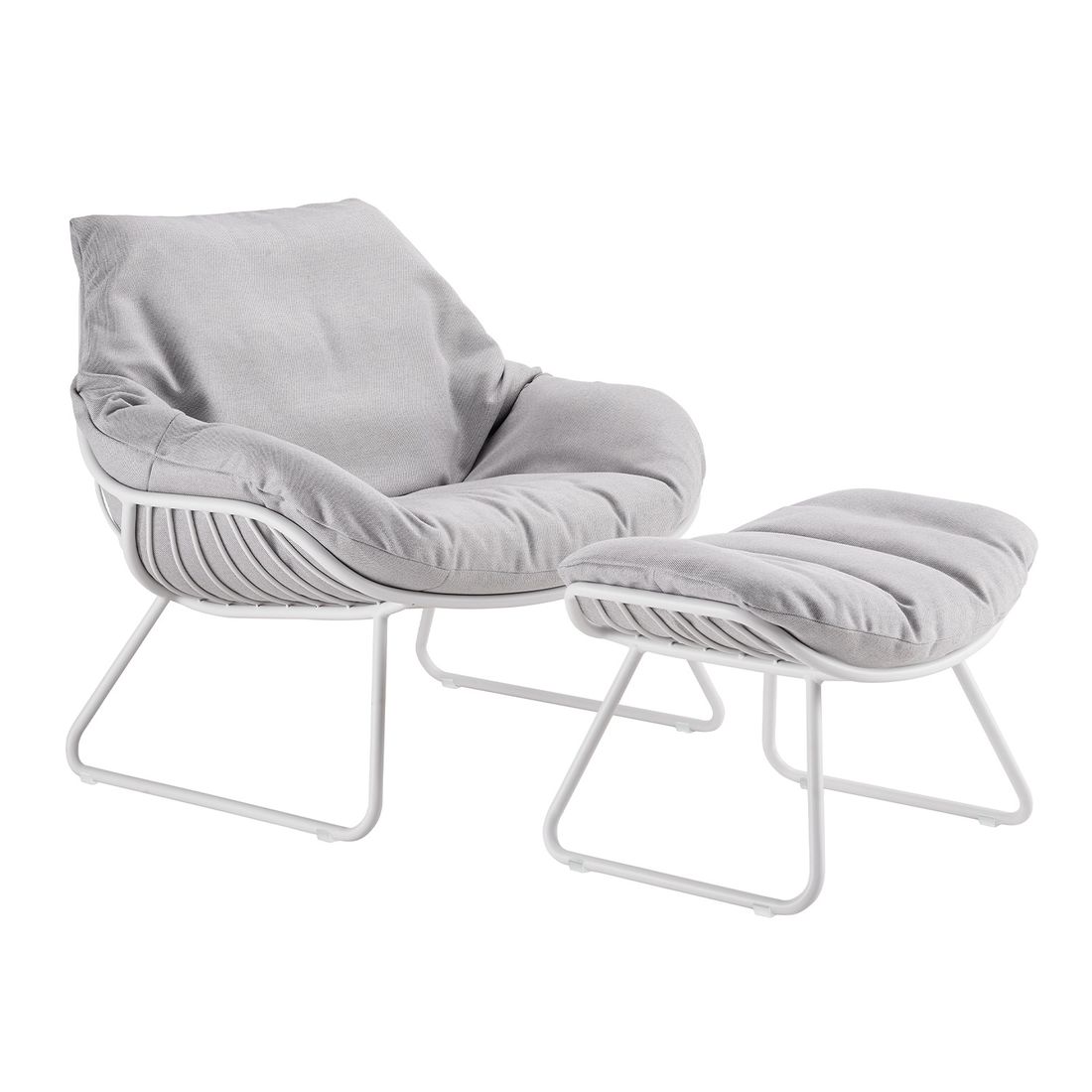 Solpuri Chill Loungesessel inkl. Hocker Aluminium/Acryl