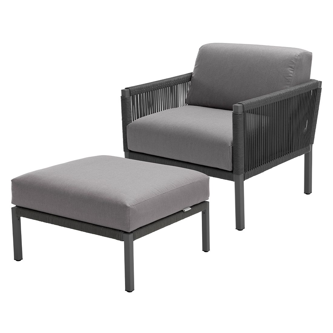 Solpuri Club Loungesessel Aluminium/Rope/Acryl