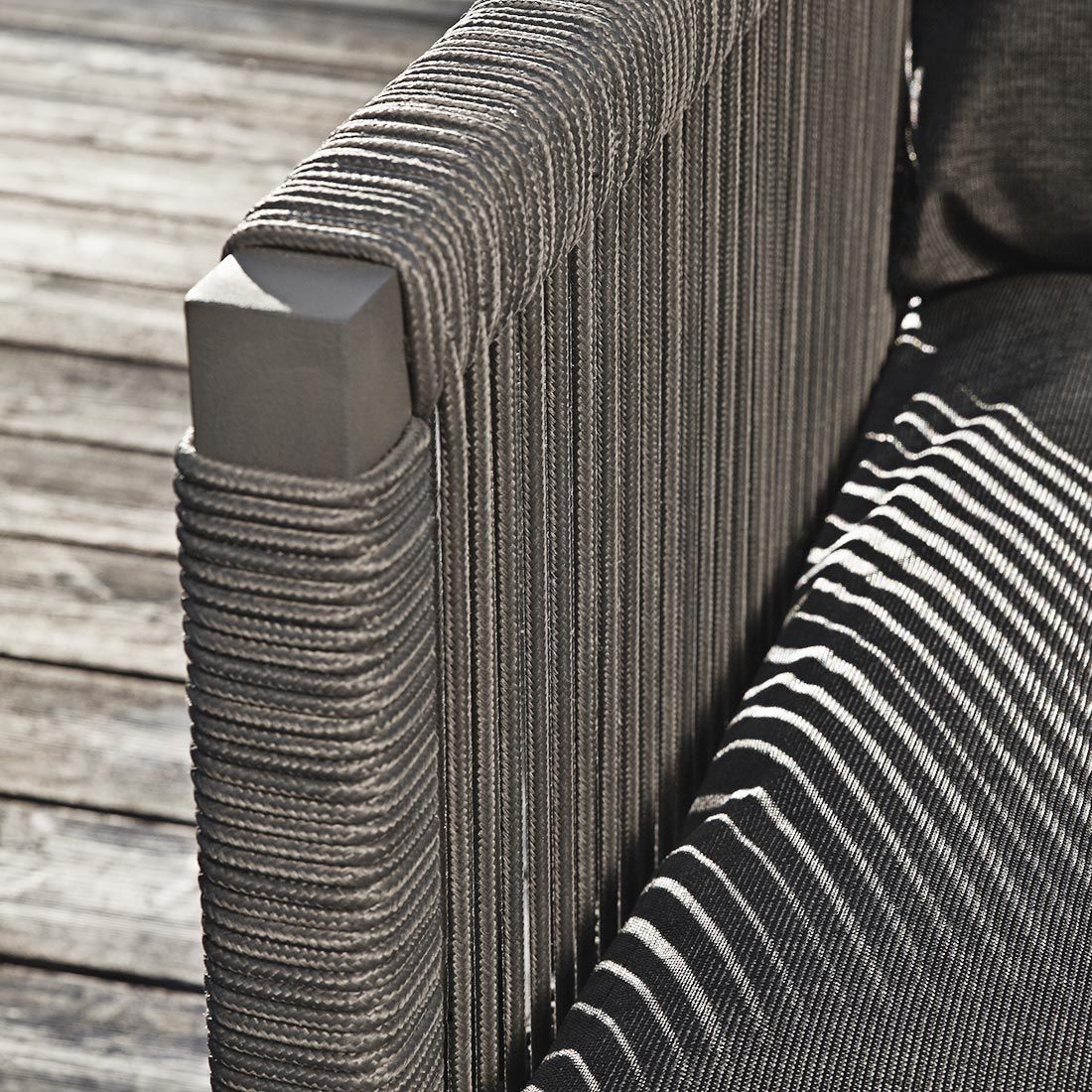 Solpuri Club Ecklounge inkl. Loungetisch Aluminium/Rope