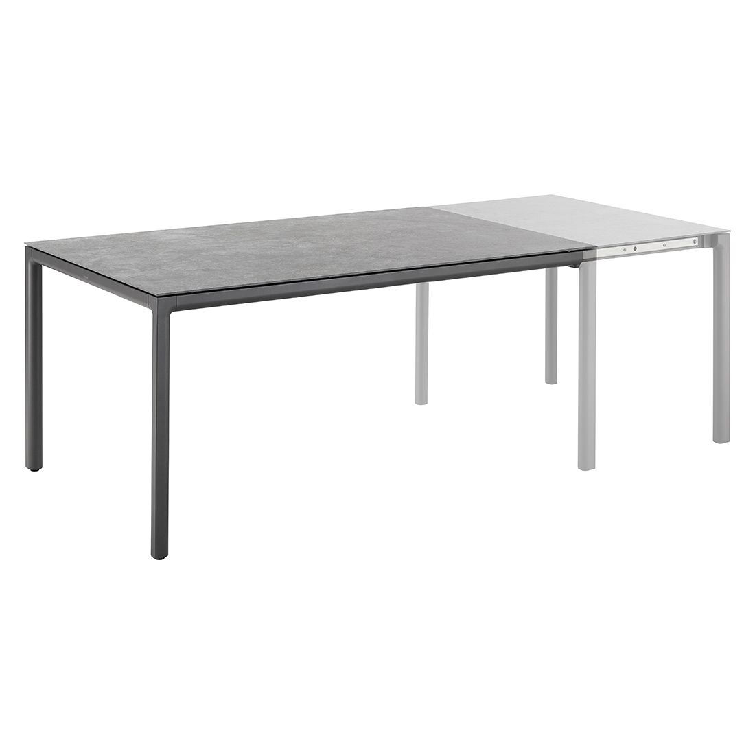 Solpuri Soft Ausziehtisch 160/220x100cm Aluminium/Dekton
