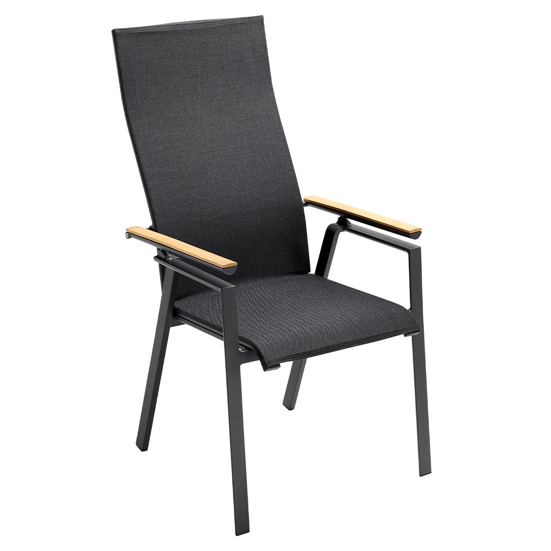 Solpuri Soul Gartensessel verstellbar Aluminium/Textilene/Teak