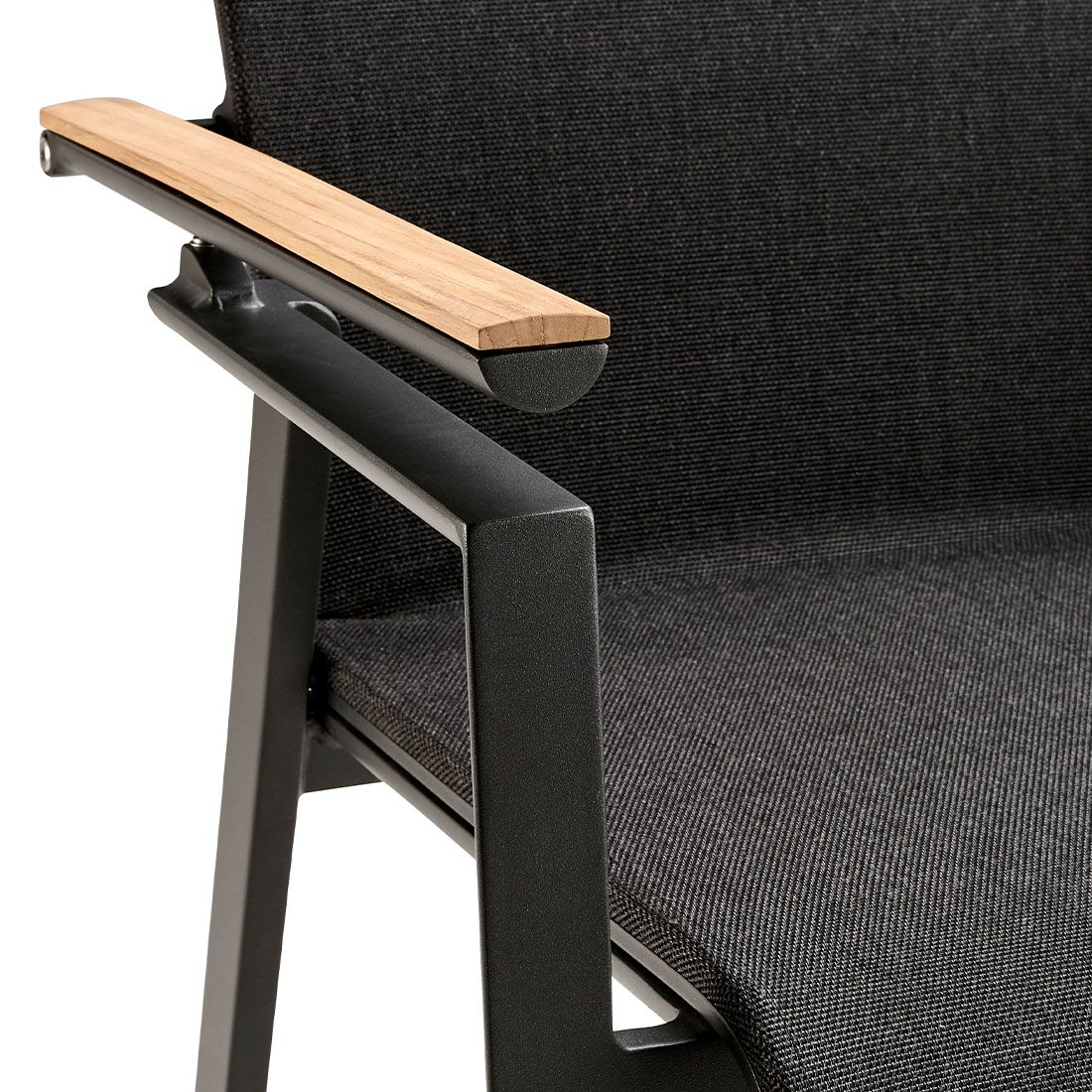 Solpuri Soul Gartensessel verstellbar Aluminium/Textilene/Teak
