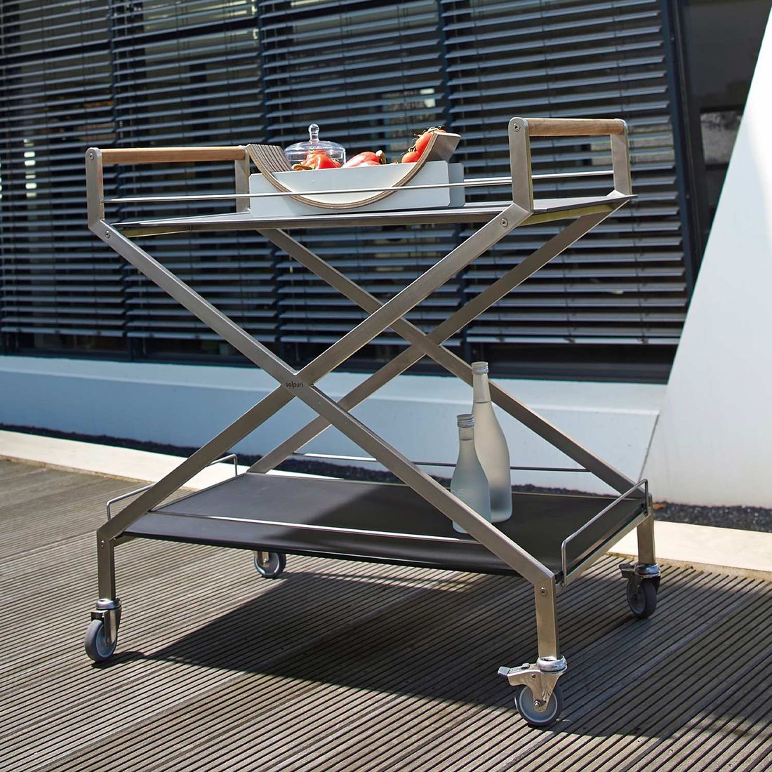 Solpuri Trolley One Servierwagen 90x50cm Edelstahl/Dekton