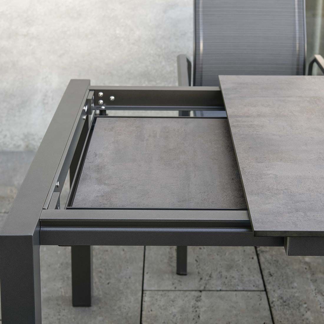 Stern Ausziehtisch 160/210x90cm Aluminium/Silverstar