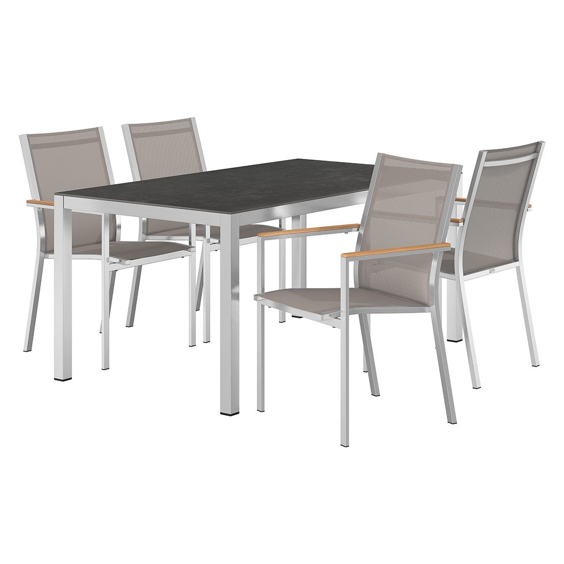 Stern Cardiff Gartenmöbel-Set M (4 Plätze) mit OUTLIV. Tisch 160x90cm