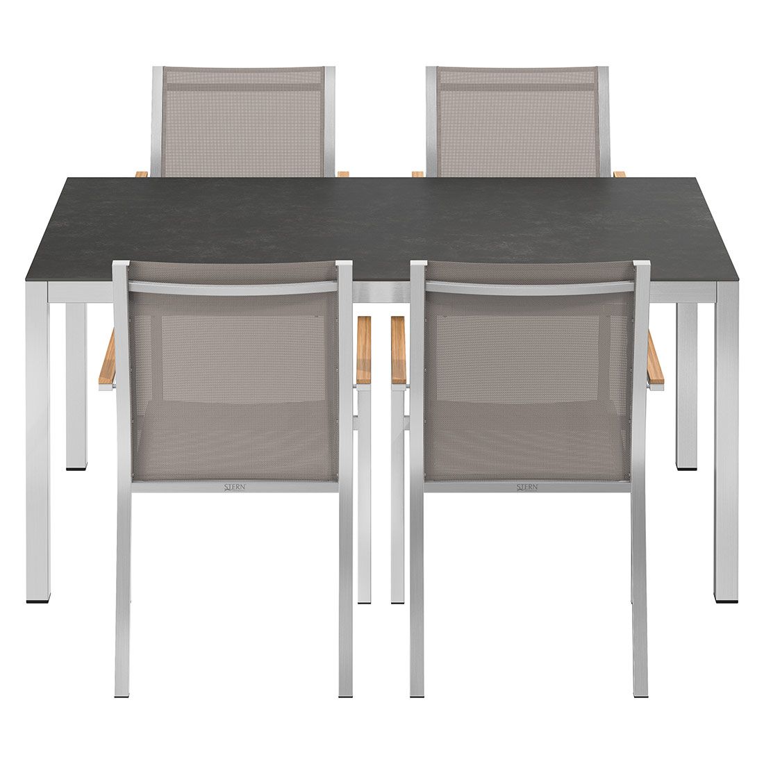 Stern Cardiff Gartenmöbel-Set M (4 Plätze) mit OUTLIV. Tisch 160x90cm