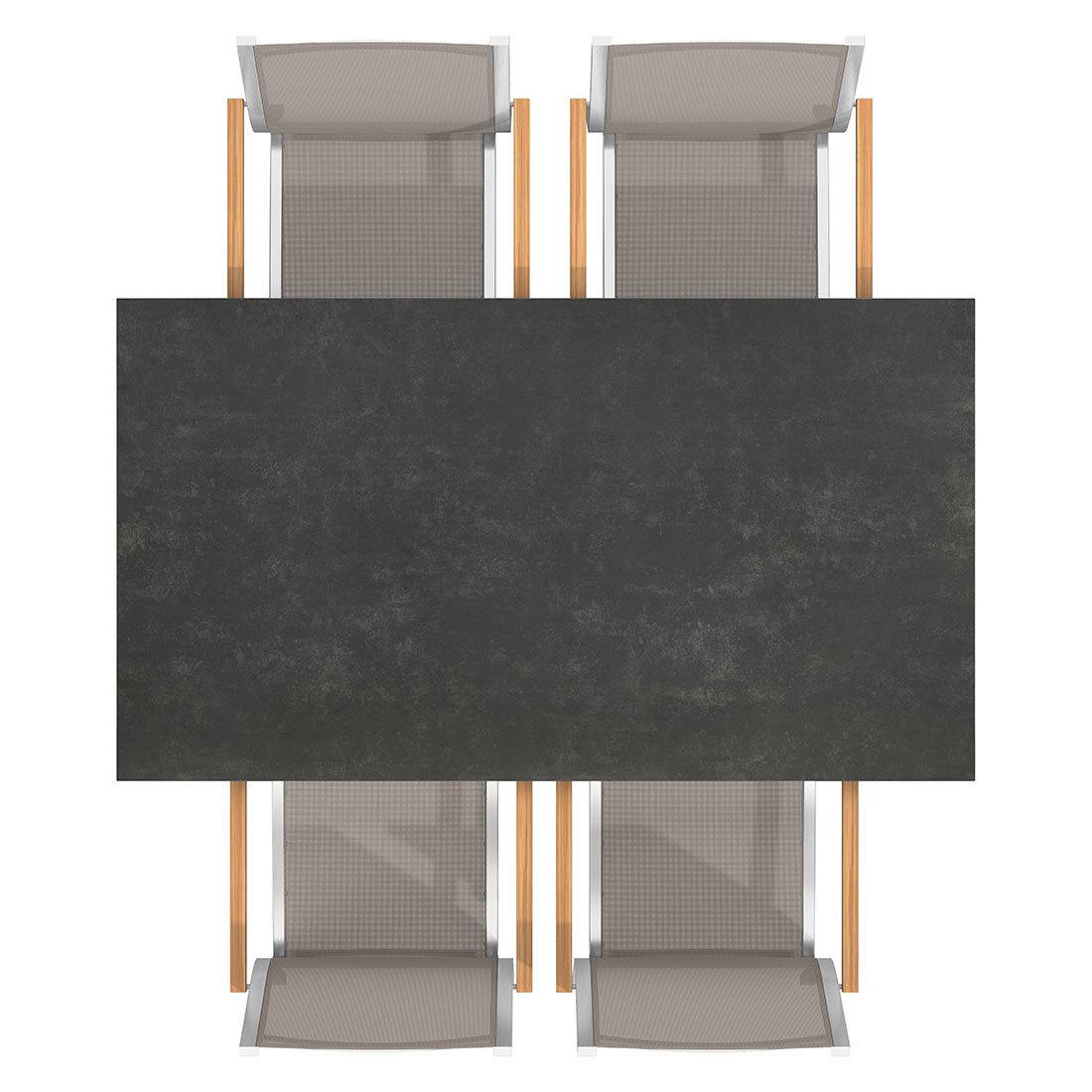 Stern Cardiff Gartenmöbel-Set M (4 Plätze) mit OUTLIV. Tisch 160x90cm