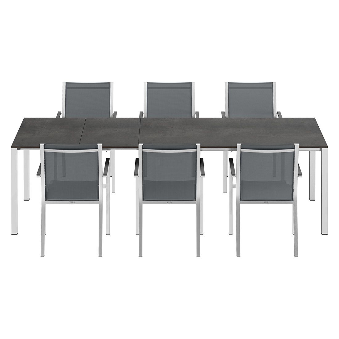 Stern Cardiff Gartenmöbel-Set L (6 Plätze) mit OUTLIV. Tisch 160/217/267x91cm