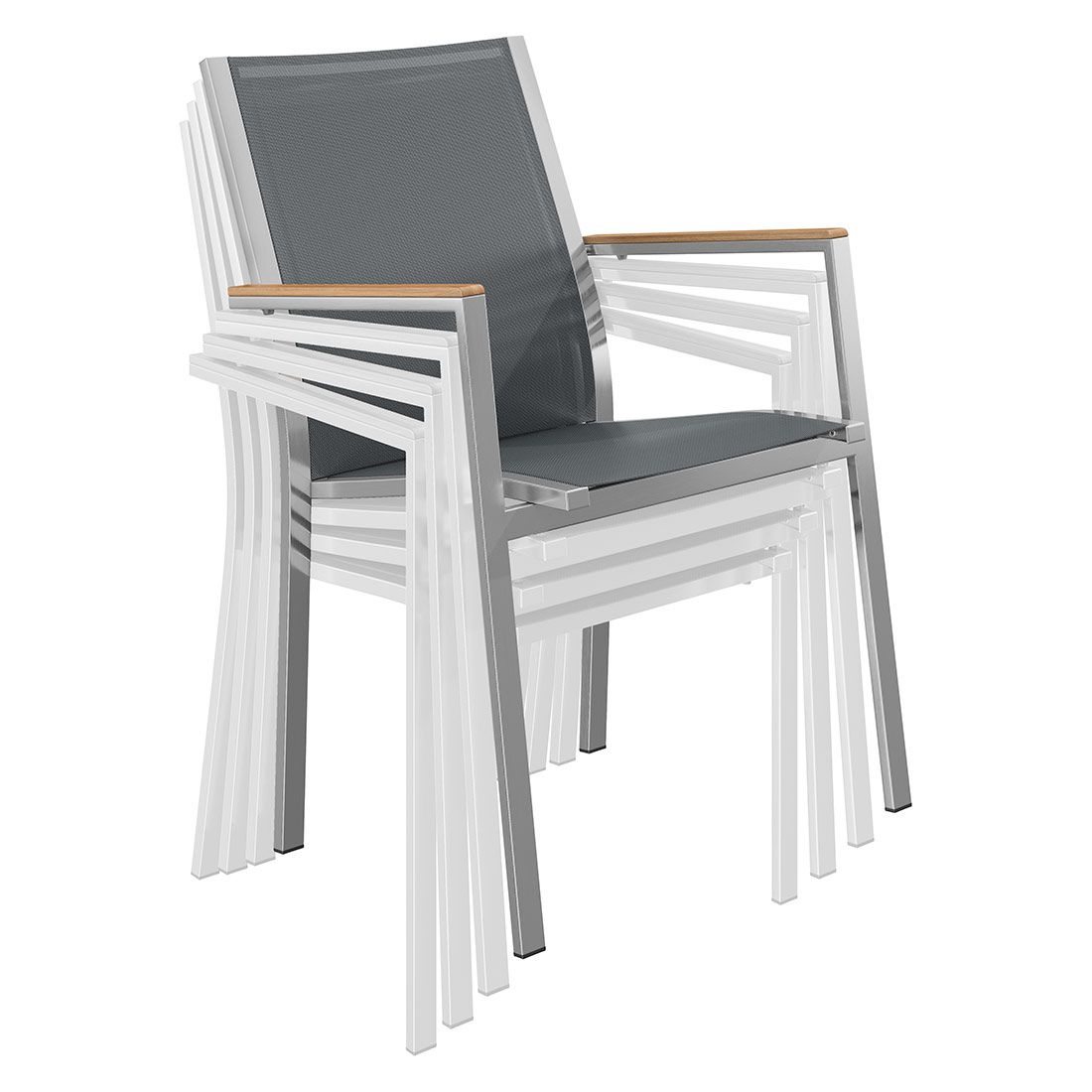 Stern Cardiff Gartenmöbel-Set L (6 Plätze) mit OUTLIV. Tisch 160/217/267x91cm