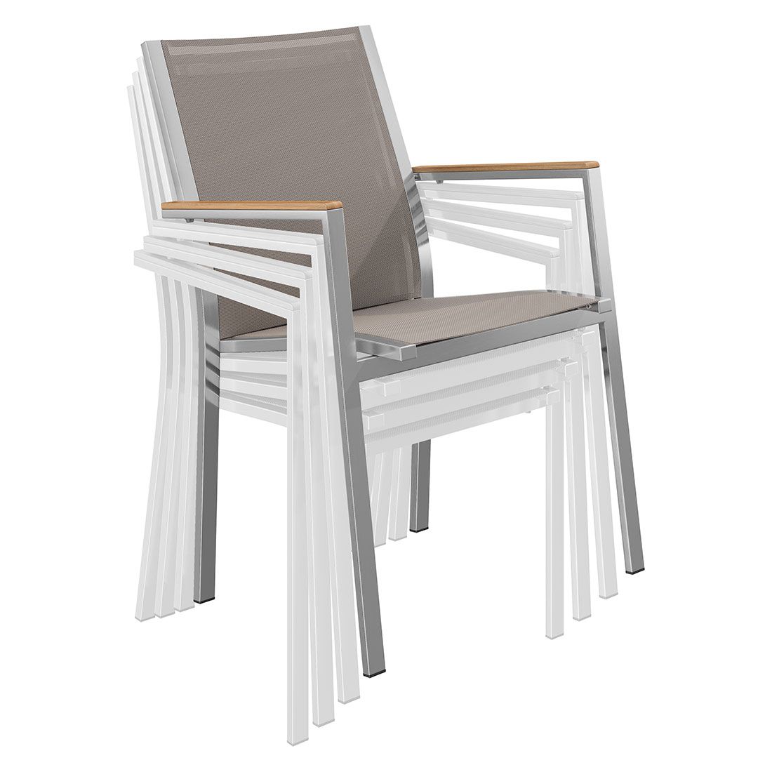 Stern Cardiff Gartenmöbel-Set L (6 Plätze) mit OUTLIV. Tisch 160/217/267x91cm