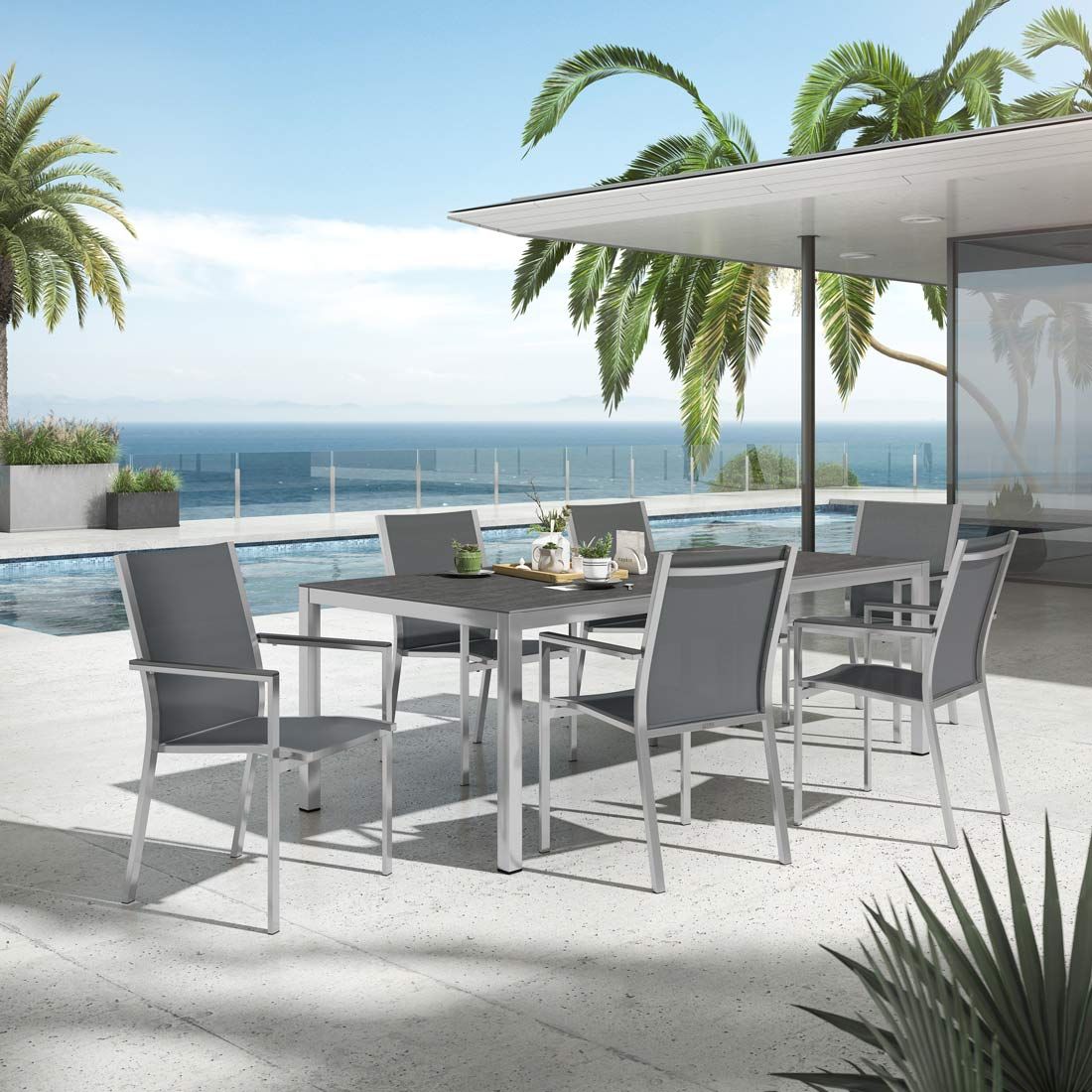 Stern Cardiff Gartenmöbel-Set L (6 Plätze) mit OUTLIV. Tisch 220x100cm