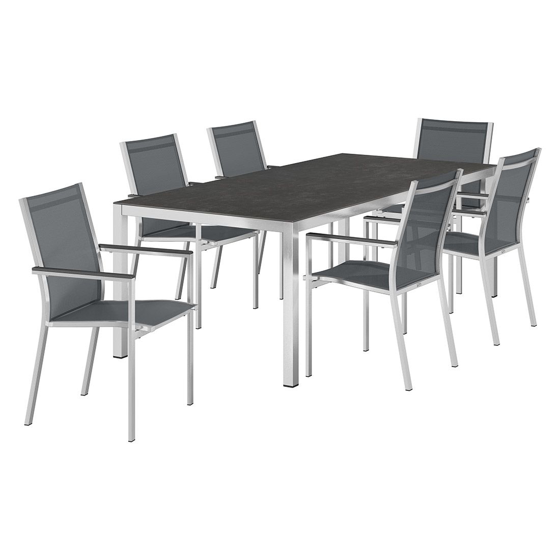 Stern Cardiff Gartenmöbel-Set L (6 Plätze) mit OUTLIV. Tisch 220x100cm