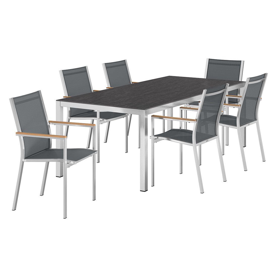 Stern Cardiff Gartenmöbel-Set L (6 Plätze) mit OUTLIV. Tisch 220x100cm