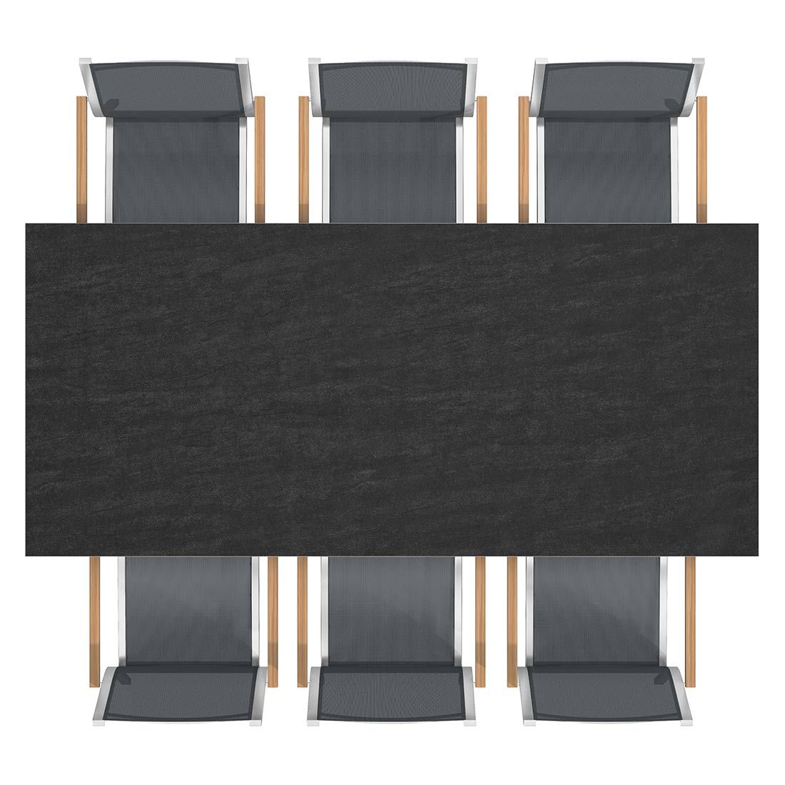 Stern Cardiff Gartenmöbel-Set L (6 Plätze) mit OUTLIV. Tisch 220x100cm