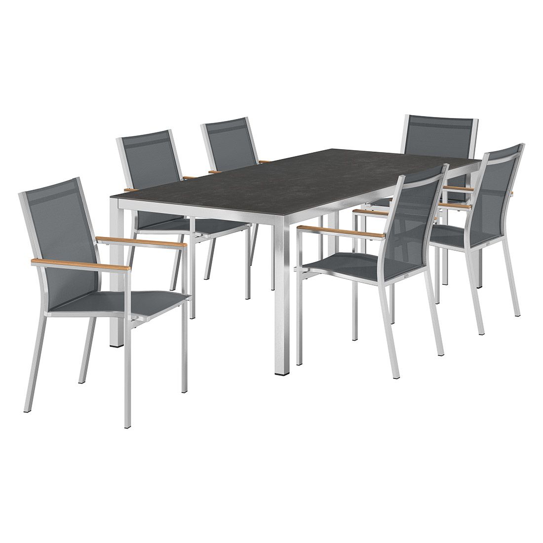Stern Cardiff Gartenmöbel-Set L (6 Plätze) mit OUTLIV. Tisch 220x100cm