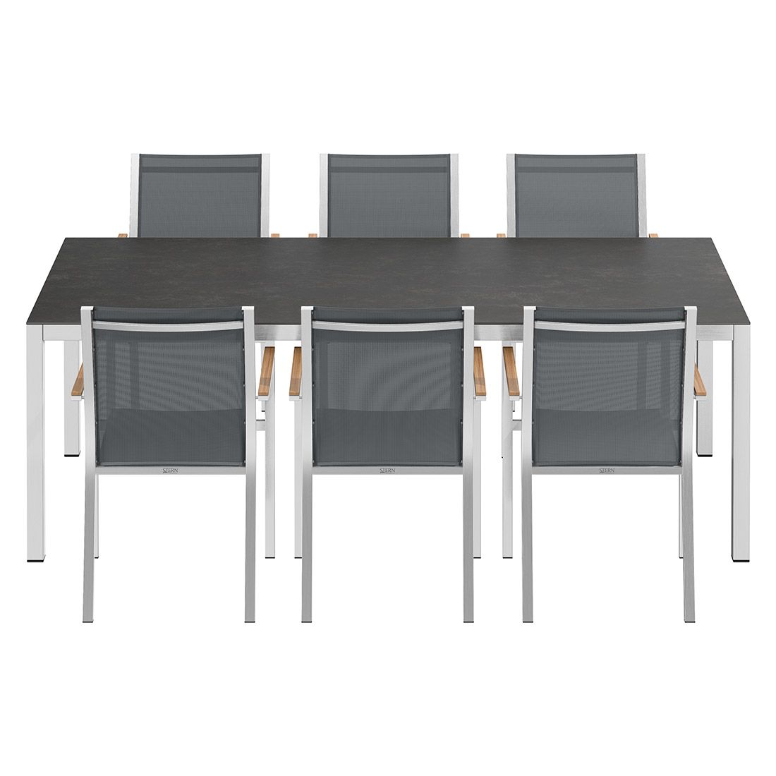 Stern Cardiff Gartenmöbel-Set L (6 Plätze) mit OUTLIV. Tisch 220x100cm