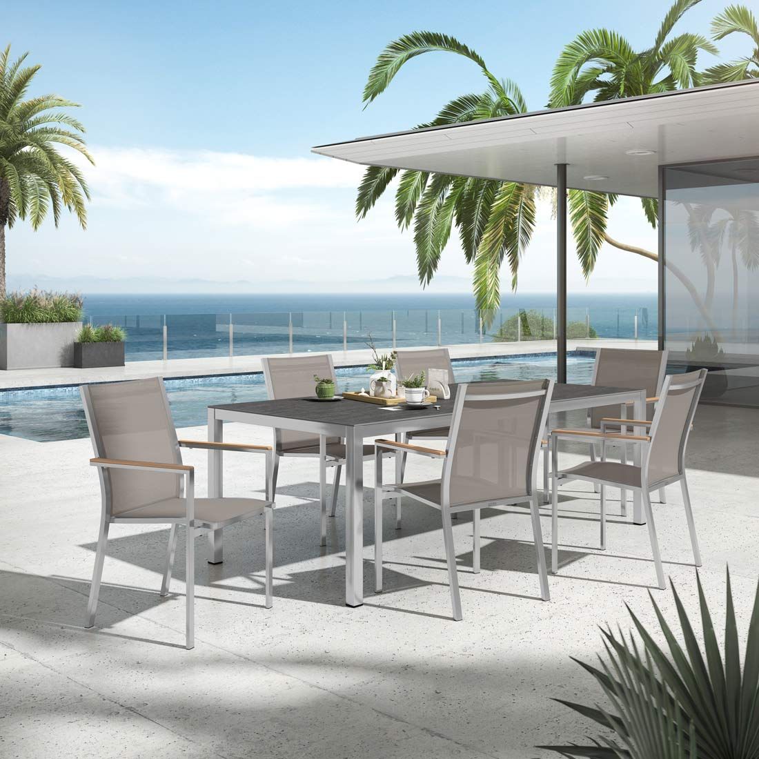 Stern Cardiff Gartenmöbel-Set L (6 Plätze) mit OUTLIV. Tisch 220x100cm