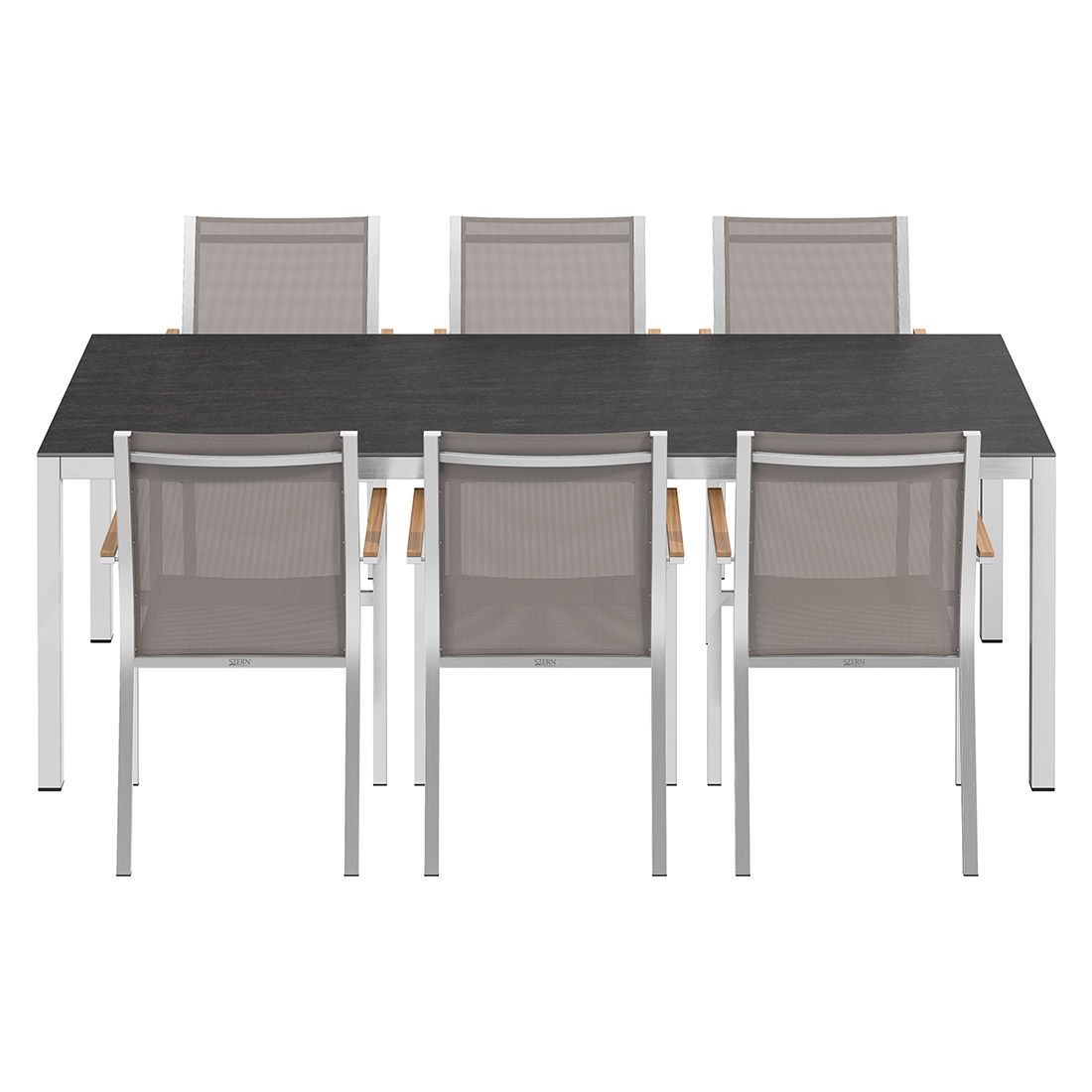 Stern Cardiff Gartenmöbel-Set L (6 Plätze) mit OUTLIV. Tisch 220x100cm