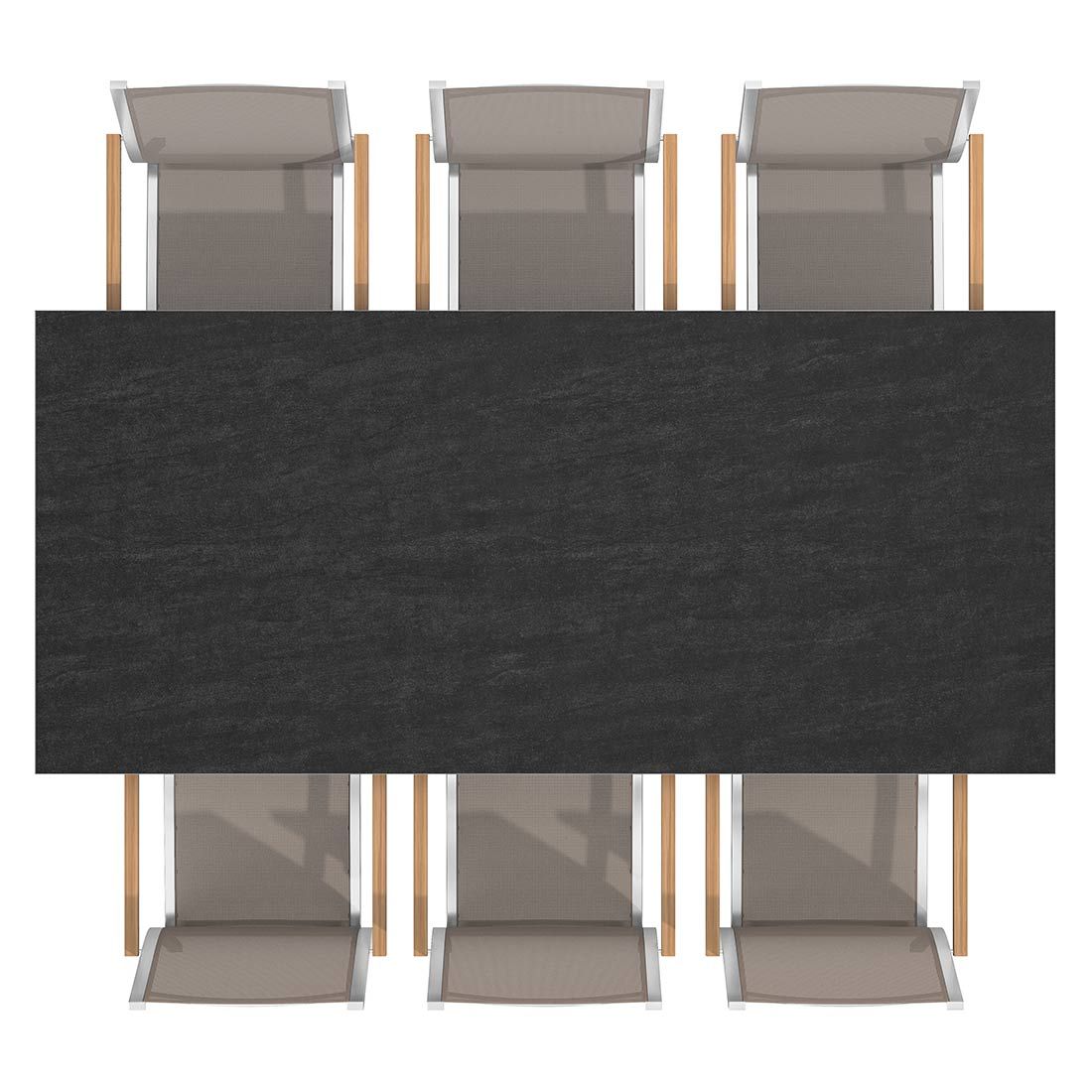 Stern Cardiff Gartenmöbel-Set L (6 Plätze) mit OUTLIV. Tisch 220x100cm