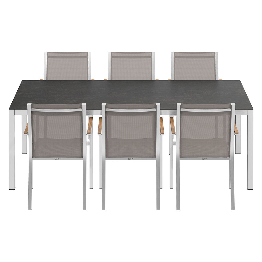 Stern Cardiff Gartenmöbel-Set L (6 Plätze) mit OUTLIV. Tisch 220x100cm