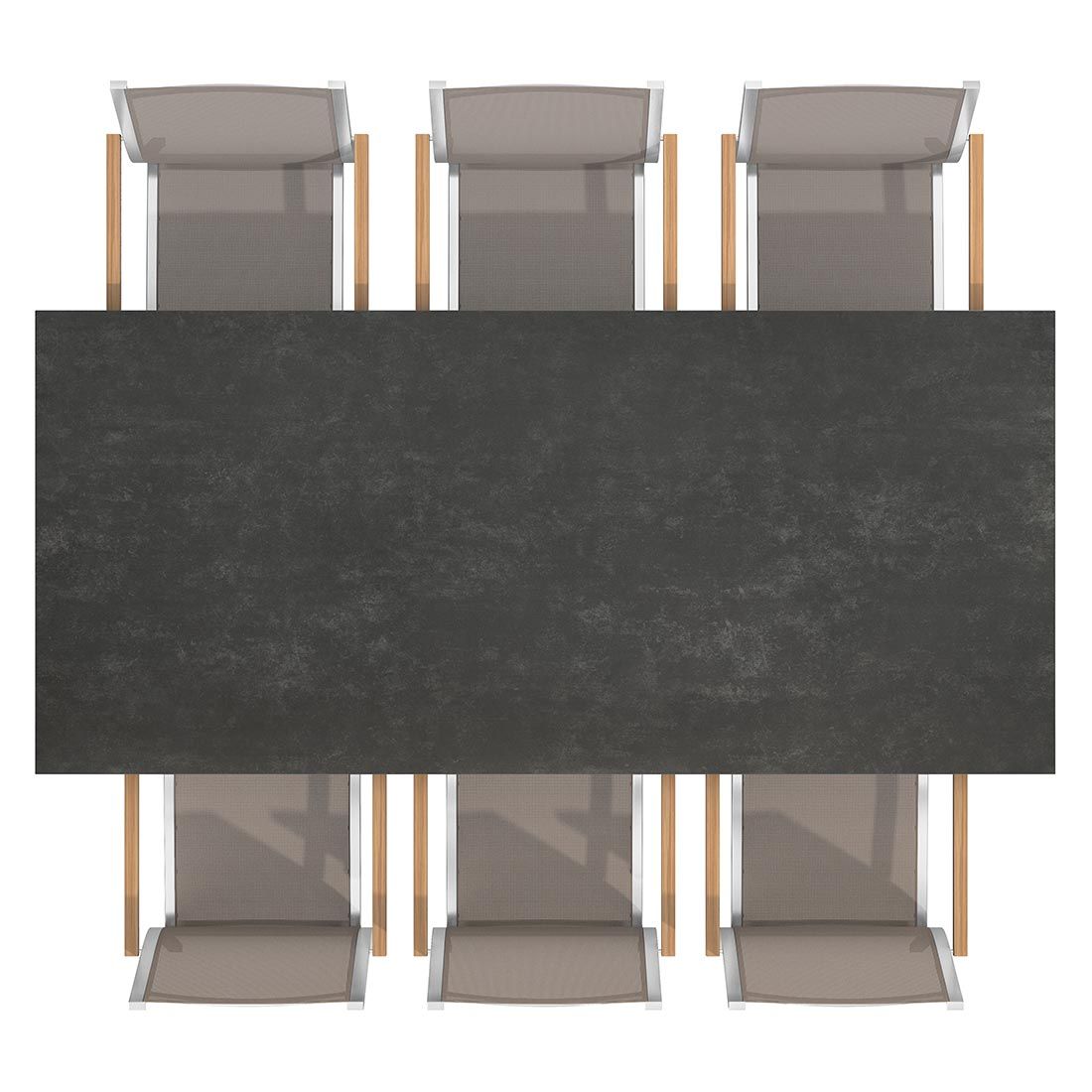 Stern Cardiff Gartenmöbel-Set L (6 Plätze) mit OUTLIV. Tisch 220x100cm