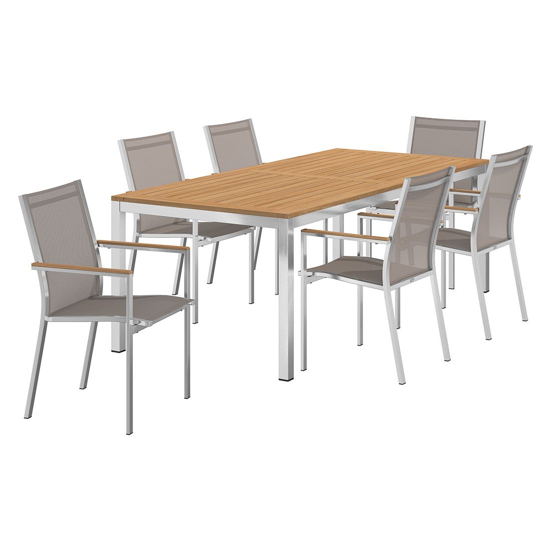 Stern Cardiff Gartenmöbel-SetL (6 Plätze) mit OUTLIV. Tisch 220x100cm
