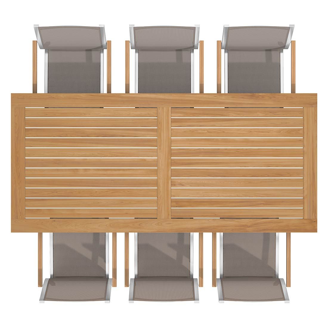 Stern Cardiff Gartenmöbel-SetL (6 Plätze) mit OUTLIV. Tisch 220x100cm