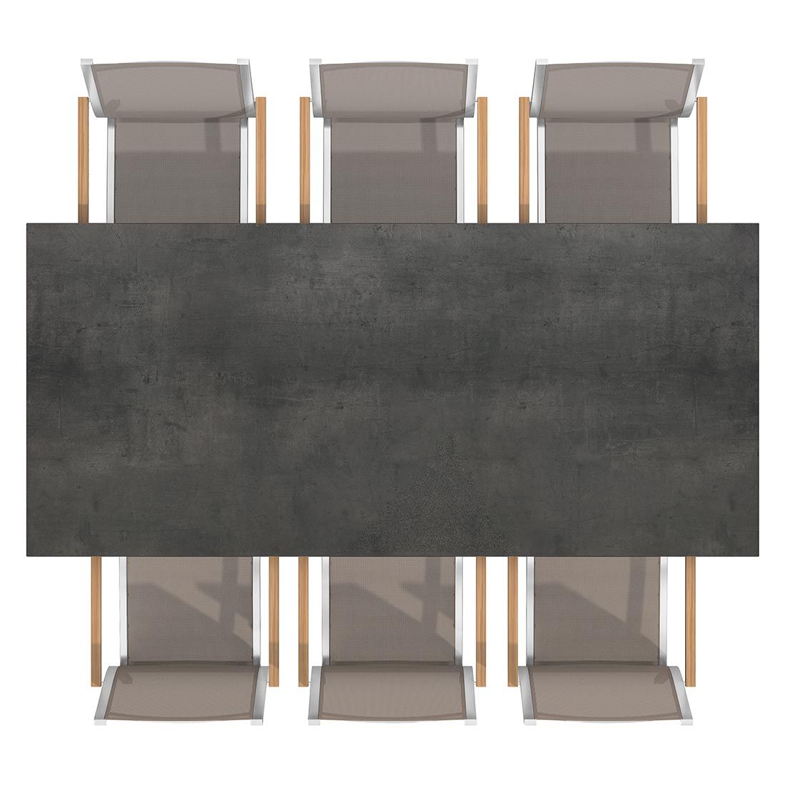 Stern Cardiff Gartenmöbel-Set L (6 Plätze) mit OUTLIV. Tisch 220x100cm