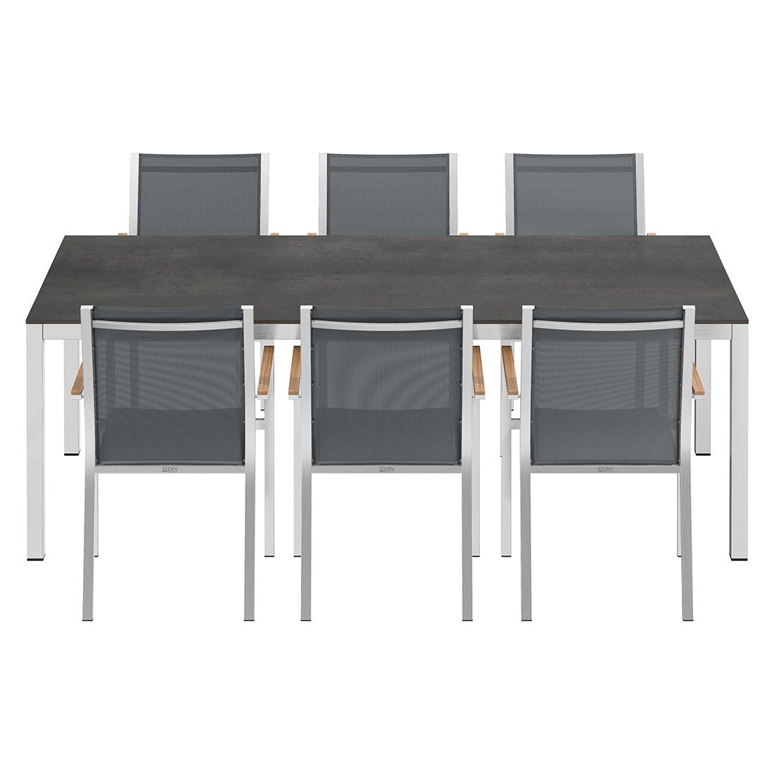 Stern Cardiff Gartenmöbel-Set L (6 Plätze) mit OUTLIV. Tisch 220x100cm