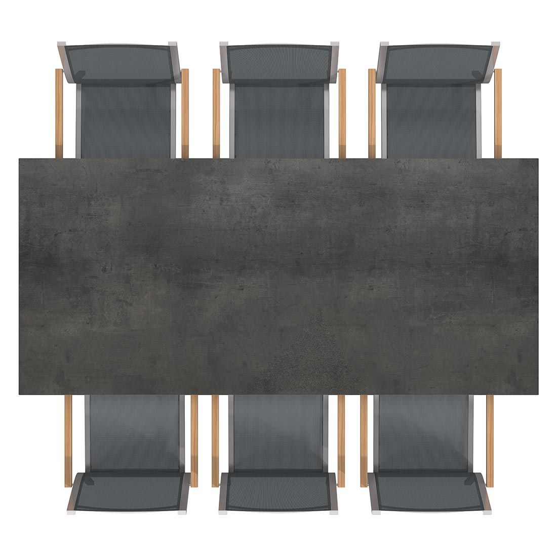 Stern Cardiff Gartenmöbel-Set L (6 Plätze) mit OUTLIV. Tisch 220x100cm