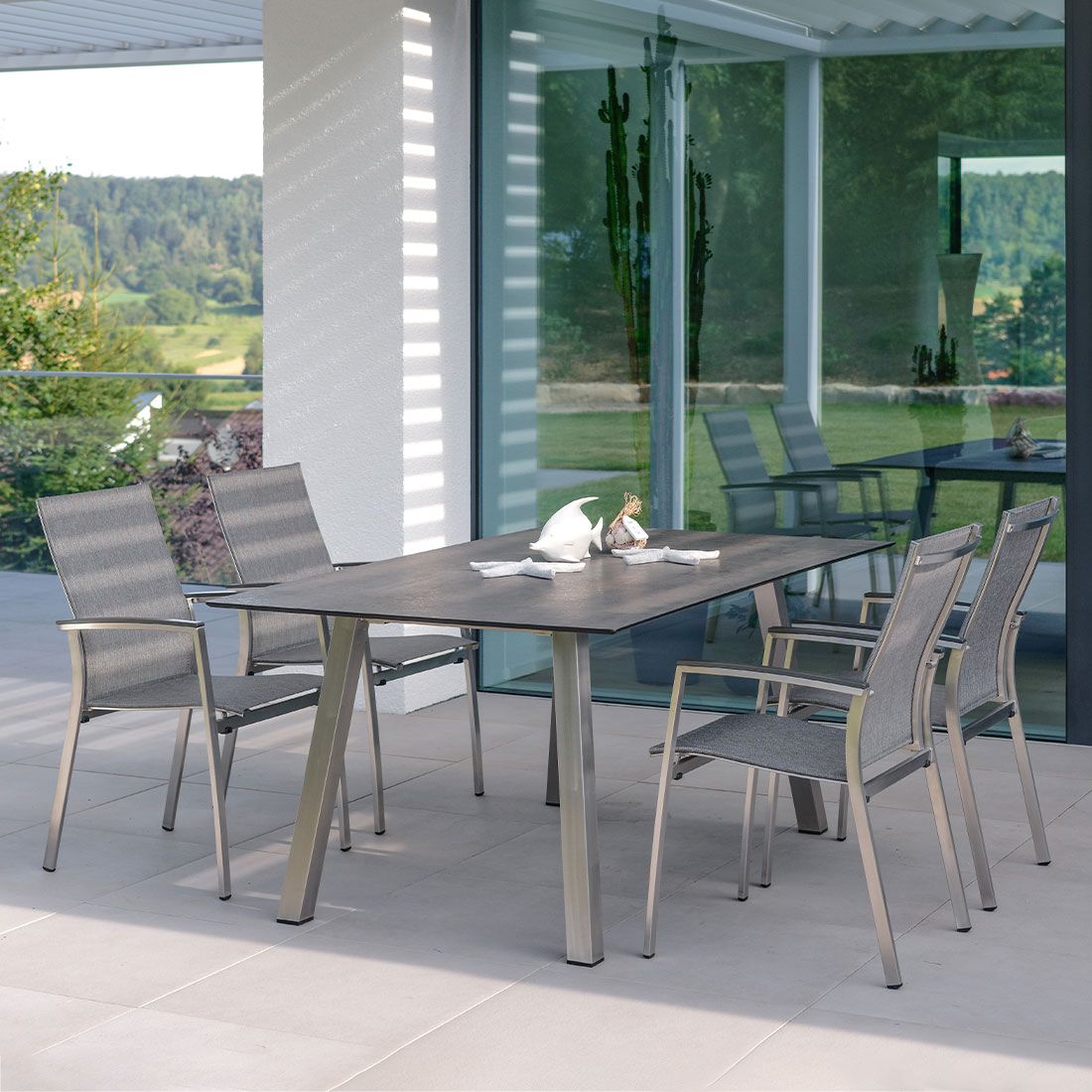 Stern Mika Gartenmöbel-Set M (4 Plätze) Tisch 180x100cm