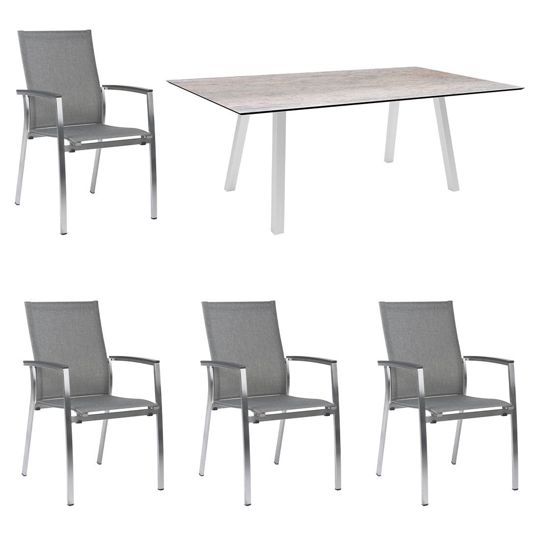Stern Mika Gartenmöbel-Set M (4 Plätze) Tisch 180x100cm