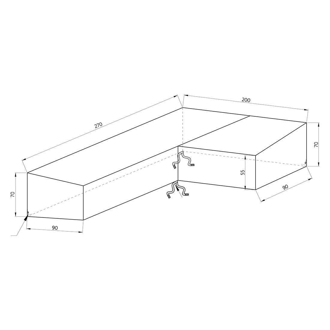Stern Gartenmöbel-Set Schutzhülle 270x200x90x70/55cm
