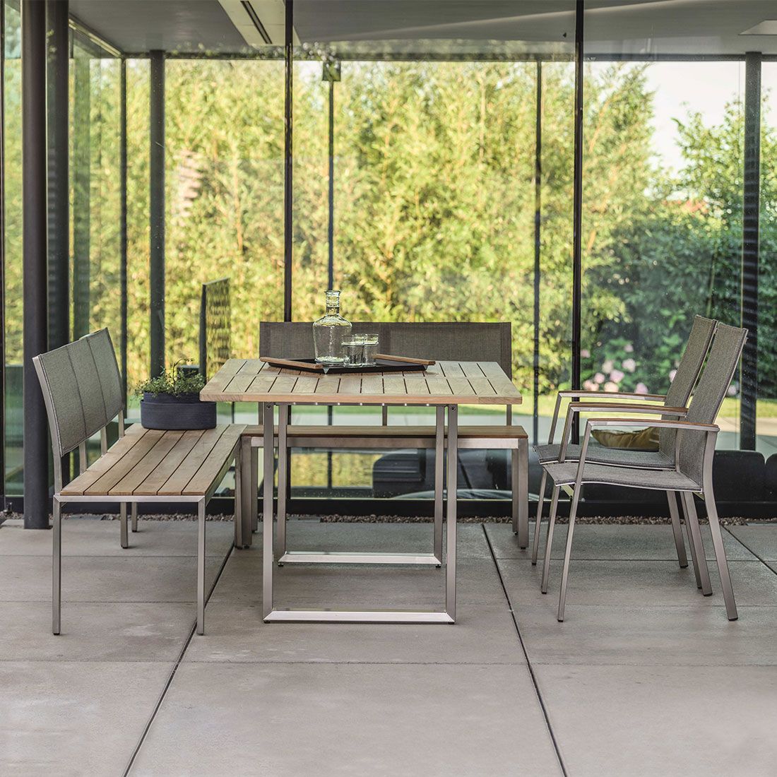 Stern Viona Gartenmöbel-Set L (7 Plätze) Tisch 180x100cm