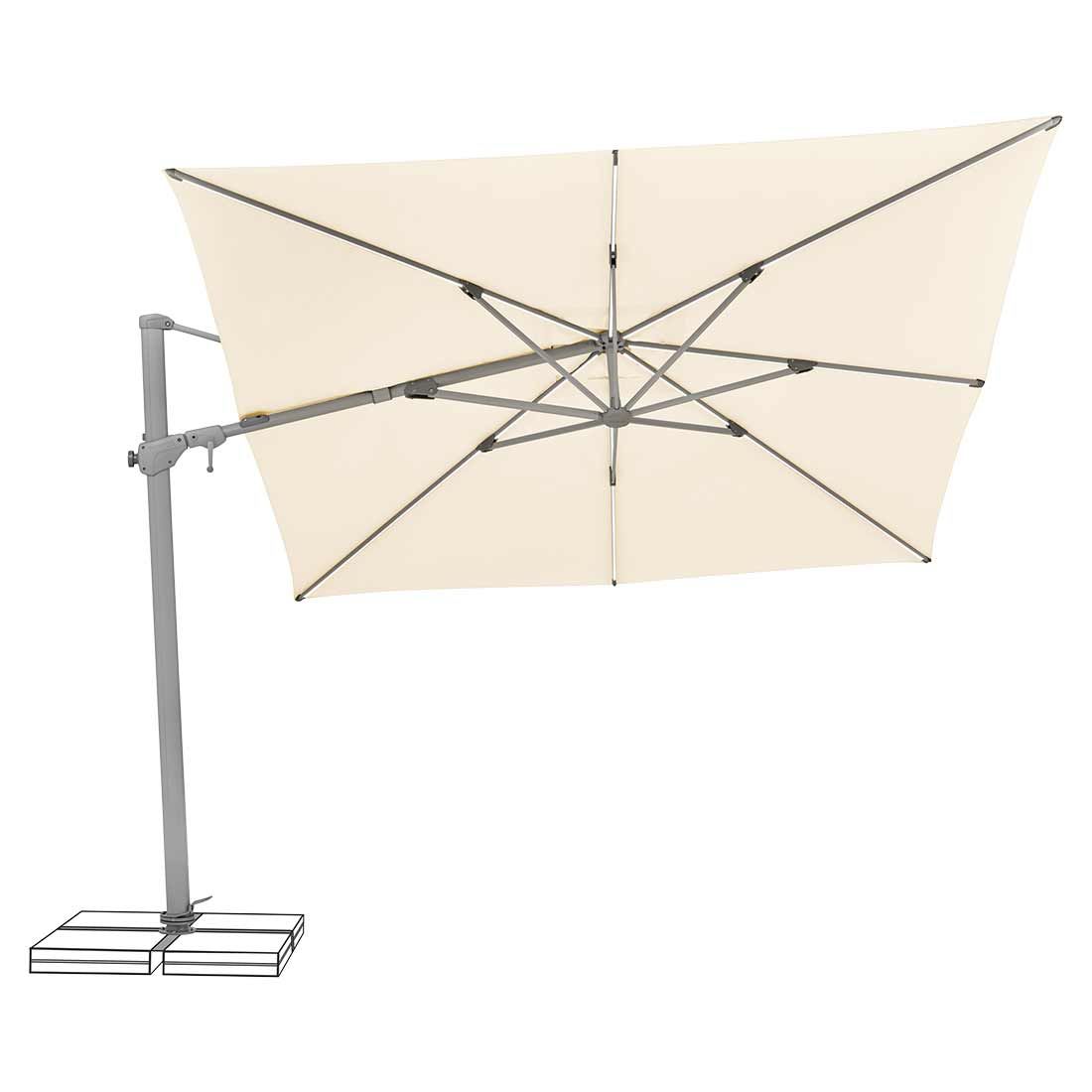Suncomfort Varioflex Ampelschirm Solar/LED 300x300cm