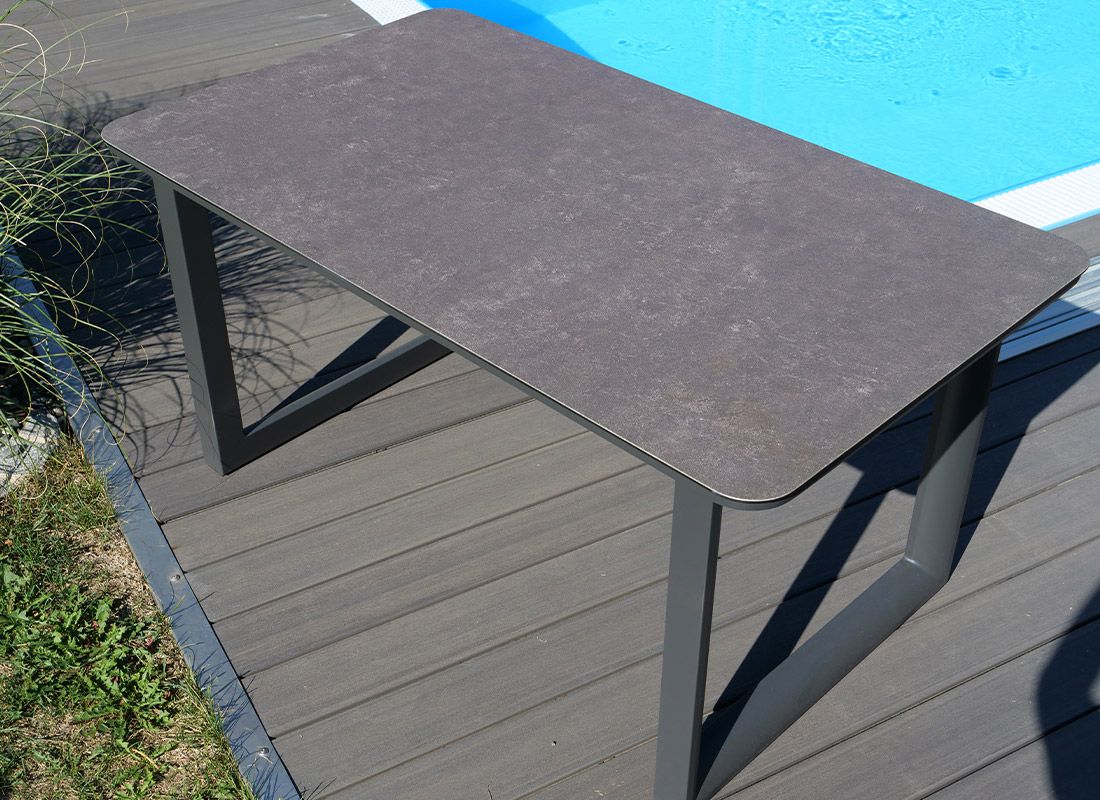 Sungörl Lago Gartentisch 140x80cm Aluminium/Glaskeramik