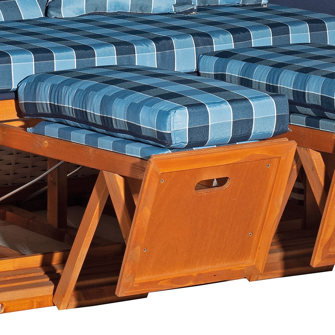 Sunny Smart Rustikal 255 Plus Strandkorb Geflecht/Fichte Weiß Garten